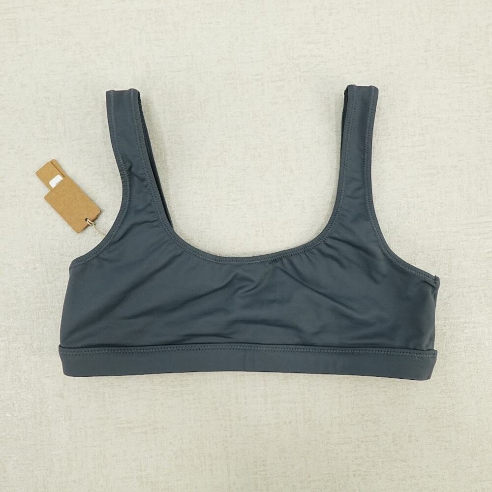 SKIMS Swim Tank Top Bikini Womens Medium Gunmetal‎ Classic Sporty